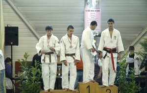 Le podium Cadets des - 66 kg