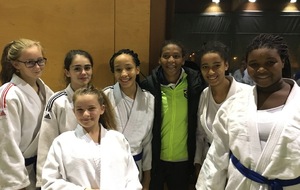 Stage Judo Bretigny - le groupe des féminines EPPG en compagnie de Rafaela Silva - Championne Olympique